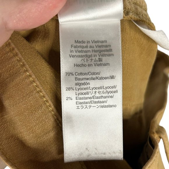 J. Crew 28P Petite 9" Billie Demi Boot Crop Honey Brown Garment Dyed Jean *FLAW - Picture 8 of 12